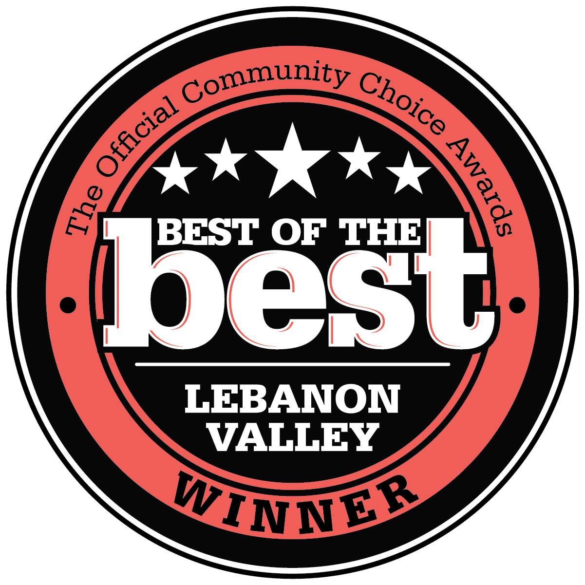 The Official Community Choice Awards Best of the Best Winner in Lebanon Valley